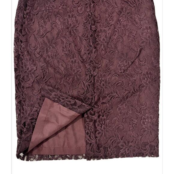 NWT Ralph Lauren Sleeveless Lace Dress Size 6 Plum Purple Cocktail MSRP $199 - Picture 3 of 5